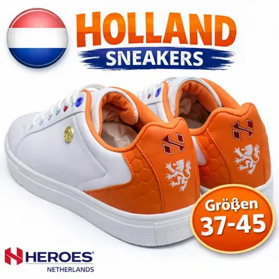 Produktbild von Sneakers weiß Damen Herren Sportschuhe Turnschuhe weiß Holland Tennis Freizeit Sport Gr. 40