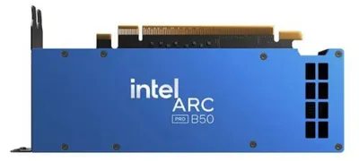 Obrázek produktu pro Intel Arc Pro B50, Arc Pro B50, 16 GB, GDDR6, 128 bit, 7680 x 4320 px, PCI Express x8 5.0