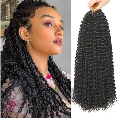 Produktbild von Passion Twist Haarverlängerung 6 Packs 18 Zoll Kunstfaser Häkelzöpfe 2#