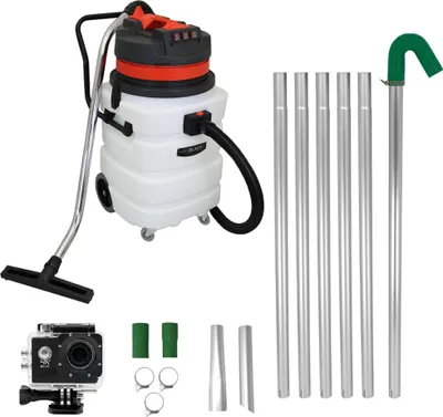 Produktbild von 90L Nass- & Trocken Staubsauger, 7,5m Dachrinnenstangen, Kamera