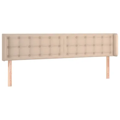 Produktbild von vidaXL Kopfteil mit Ohren Cappuccino-Braun 203x16x78/88 cm Kunstleder