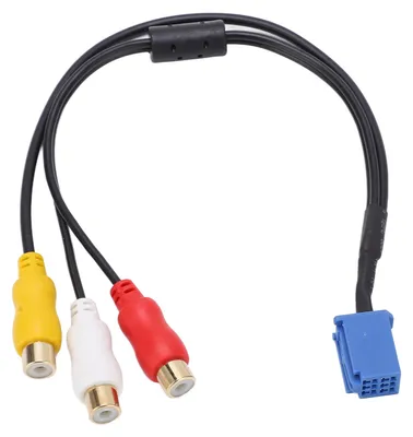 Obrázek produktu pro 6pinový AV kabel s konektorem 3RCA do auta, adaptér pro DVD přehrávače, navigační systémy a autorádia