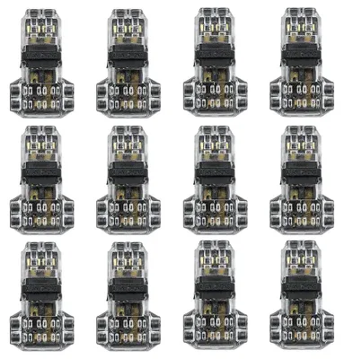 12 T/H-Connectoren, 2-Pin, für Kabelabzweigungen, 20-22 AWG