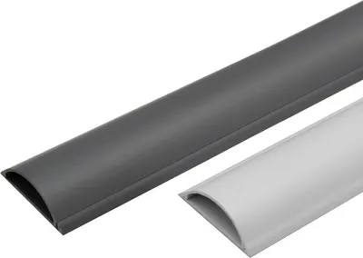 Produktbild von 1m Fußboden Kunststoff Kabelkanal selbstklebend Kabelleiste Kabelbrücke Kabel Groß Weiß
