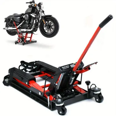 Obrázok produktu pre Hydraulický zdvihák na motory – most na zdvíhanie motocyklov – nosnosť 680 kg – gumová podložka – skladací
