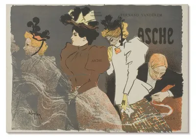 Produktbild von POSTER - 84x59 cm (A1) - Théophile Steinlen - Asche von Théophile-Alexandre Pierre Steinlen -  Wandbild für Wohnzimmer Schlafzimmer & Flur, Modernes Poster Wanddeko, Ungerahmt