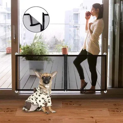 Produktbild von Unyqoos® Ausziehbares Baby‑Sicherheitsgitter 3‑in‑1 – einziehbar/aufrollbar als Tür- und Treppenschutz, weiß, 3 Größen (180×72 / 110×72 / 70×72 cm), ABS-Seil