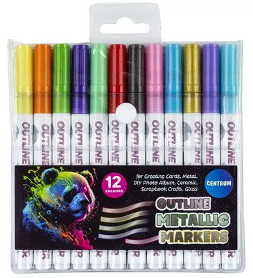 Obrázok produktu pre Markery konturowe metaliczne 12 kolorów