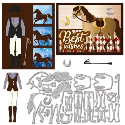Productafbeelding van Stansvormen voor paardenkleding voor scrapbooking en kaarten maken