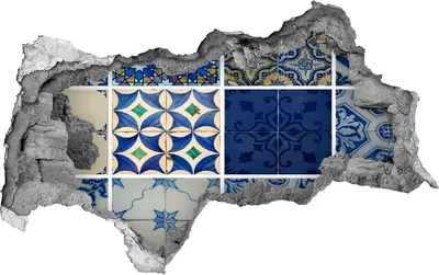 Produktbild von Selbstklebender Loch-3D-Aufkleber 95x73 cm portugiesischen Kacheln