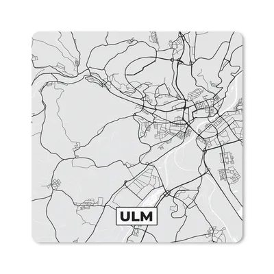 Produktbild von MuchoWow® Mauspad Mousepad Deutschland - Karte - Ulm - Stadtplan 20x20 cm - Mousepads - Maus Mat - Pad - Mausunterlage - Desk Mat - Bureauartikeln
