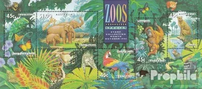 Produktbild von Briefmarken Australien 1994 Mi Block17III (kompl.Ausg.) postfrisch Gefährdete Tiere