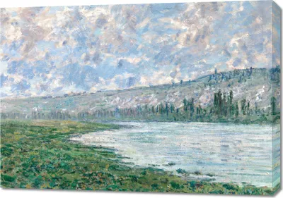 Produktbild von Bild 100x70cm Die Seine bei Vétheuil, Monet Vintage für das Wohnzimmer
