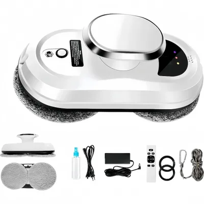 Produktbild von Fensterputzroboter, 90W Fenstersauger, 5600Pa, Fensterputzer,Mit USV-Stromausfallschutz, Drei Automatische Reinigungsmodi, Automatischer Fensterputzer