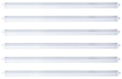 Produktbild von 6er Set LED Wannenleuchte, weiß, IP65, neutralweiß, L 150 cm
