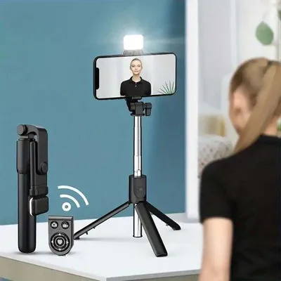 Produktbild von Flexibles Stativ mit Bluetooth Fernbedienung schwarz