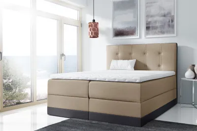 Produktbild von Boxspringbett Schlafzimmerbett BALEA 200x200cm Cappuccino-Grau