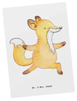 Produktbild von Mr. & Mrs. Panda Postkarte Kinderyogalehrer Herz - Weiß - Geschenk, Grußkarte, Ansichtskarte, Fotokarte, Ansichtskarten, Postkarten