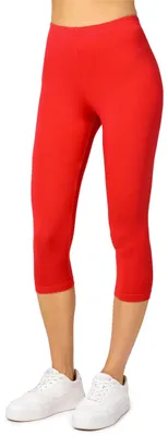 Productafbeelding van Merry Style dames leggings 3/4 van viscose, model MS10-144 (rood, maat S)