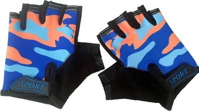 Imagen del producto de Guantes para bicicleta para niños, de media punta, antideslizantes, talla 4-12 años, transpirables