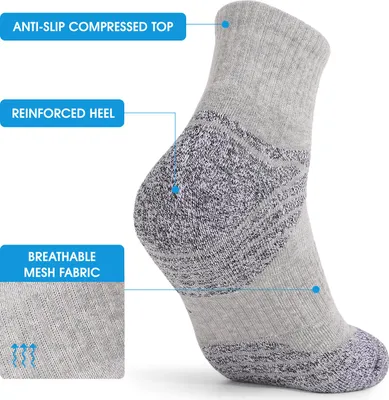 Produktbild von 3 Paar sportliche Baumwollsocken für Herren, Outdoor-Sport, Freizeit-Crew zum Wandern, Trekking, Spazierengehen