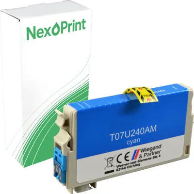 Produktbild von Druckerpatrone kompatibel zu Epson C13T07U240 407 cyan WorkForce Pro WF-4745 DTWF