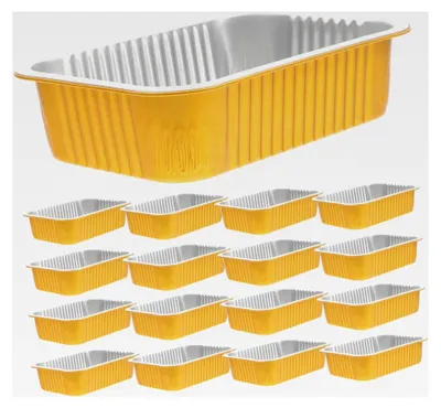 Produktbild von 20 Stück Einweg-Aluminiumfolie Bratformen 750 ml quadratische Kochfolienschalen ohne Deckel hitzebeständige Alufolienbehälter zum Grillen und für die Lebensmittelverpackung