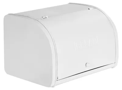 Obrázok produktu pre BELIANI Chlebník biely kovový železný 39 x 24 x 21 cm štýlový dekoratívny zásobník na chlieb s vekom
