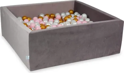 Produktbild von Bällebad 600 Teile 110x110x40 Samtflieder: Hellrosa, Perle, Gold