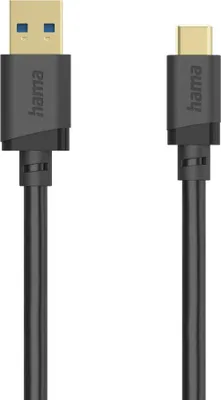Image de Câble USB-C, f. mâle USB-A/f. mâle USB-C, USB 3.2 Gen1, 5Gbit/s, 1,5m