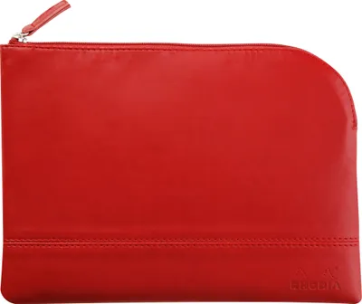Produktbild von Rhodia Rhodiarama Etui aus Kunstleder Reißverschluss, 16x22 cm Mohnrot 116644C