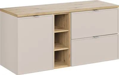Zdjęcie produktu dla Nowoczesny Zestaw Mebli Łazienkowych 120 Cm Kaszmir Z Blatem Artisan