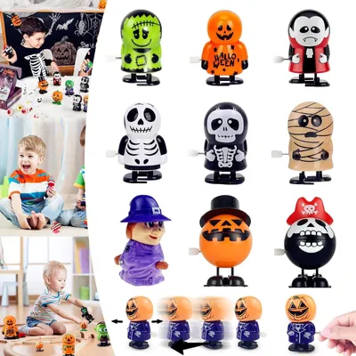 Obrázek produktu pro Sada 9 hraček s motivem okna, ideální pro Halloween, roztomilé figurky, perfektní jako dárky na oslavu