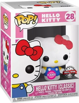 Produktbild von Hello Kitty - Hello Kitty (Classic) 28 Flocked Special Edition - Funko Pop! - Vinyl Figur