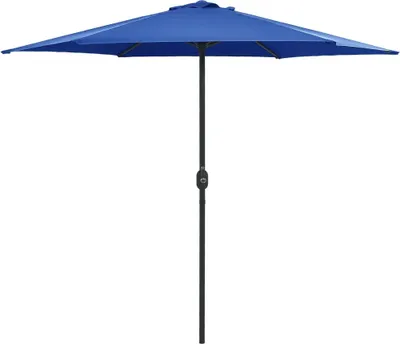 Image de Parasol de jardin et mât en aluminium 270x246 cm Bleu azuré