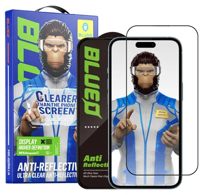 Produktbild von Blueo - Antireflex-HD-Schutzglas für iPhone 15 Pro - schwarz