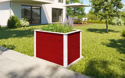 Produktbild von Element-Hochbeet Modular, schwedenrot B x T x H 100 x 71 x 69