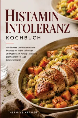 Produktbild von Das XXL Histaminintoleranz Kochbuch mit histaminarmen Rezepten für eine entzündungshemmende Ernährung bei Histaminintoleranz!