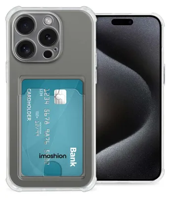 Produktbild von imoshion Soft Case Back Cover mit Kartenfach iPhone 15 Pro Max - Transparent