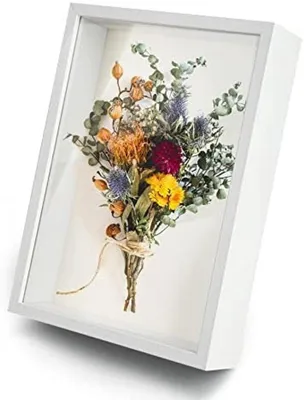 Productafbeelding van PromoHome® Diepe fotokist - Witte 3D-vitrine voor herinneringen en verzamelobjecten, 29 x 21 x 6 cm