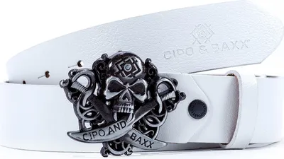 Produktbild von Cipo & Baxx Herren Gürtel CG146 White 100cm x 3,8cm