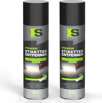 Produktbild von Spraytive 2x 500ml Power Etikettenentferner – Acetonfrei, Klebereste-Entferner & Etikettenlöser, Reiniger für Aufkleber & Markierungsfarben