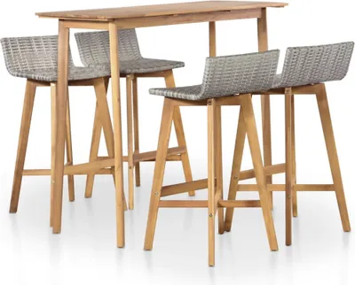 Image de Maison Exclusive - Ensemble de salle à manger de jardin 5 pièces en bois massif d'acacia