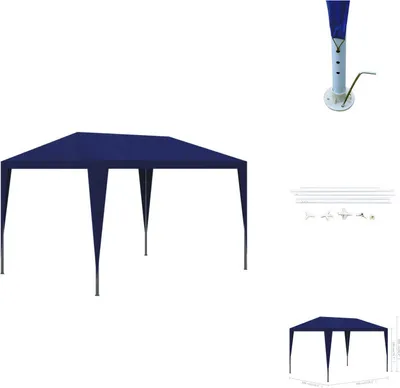 Produktbild von vidaXL Partyzelt 3x3 m Blau -  Pavillons & Partyzelte
