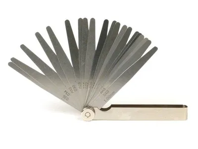 Produktbild von Fühlerlehre universal 20 Blatt, Metall 0,05-1,00mm + 0,002-0,040 inch