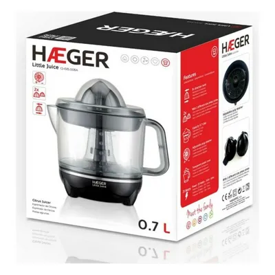 Zdjęcie produktu dla Haeger CJ-025.006A, Sokowirówka odśrodkowa, Czarny, 0,7 l, 25 W