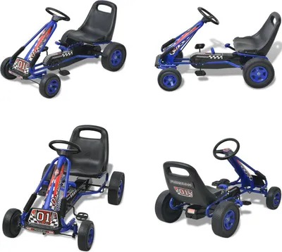 Produktbild von vidaXL Pedal Go Kart mit verstellbarem Sitz Blau - Pedal Go-Kart - Pedal Go-Karts - Pedal Gokart - Pedal Gokarts