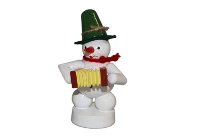 Produktbild von Schneemann Musikant mit Concertina  (8cm) von Zenker Volkskunst