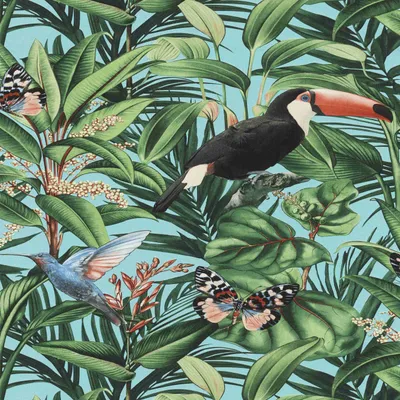Produktbild von Vliestapete 10121-18 Tapete Blumen Floral 0.53 x 10.05 m Erismann Paradisio 2 Türkis
