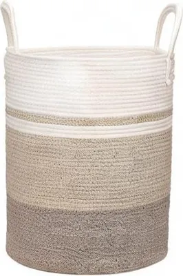 Produktbild von Große Wäschetonne, 50x38cm, geflochten, mit Griffen, ideal für Wohnzimmer